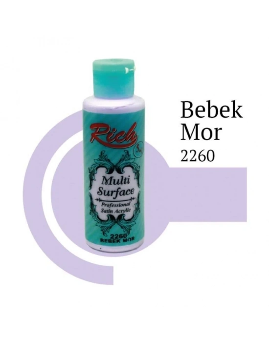 ® Rich Multi Surface 2260 Bebek Mor Akrilik Boya 130 cc