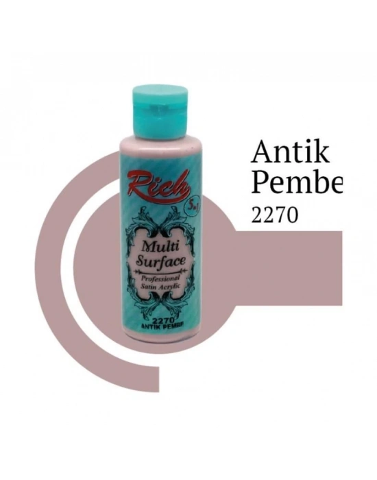 ® Rich Multi Surface 2270 Antik Pembe Akrilik Boya 120 cc