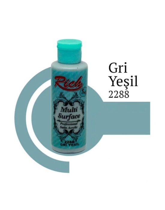® Rich Multi Surface 2288 Gri Yeşil Akrilik Boya 120 cc