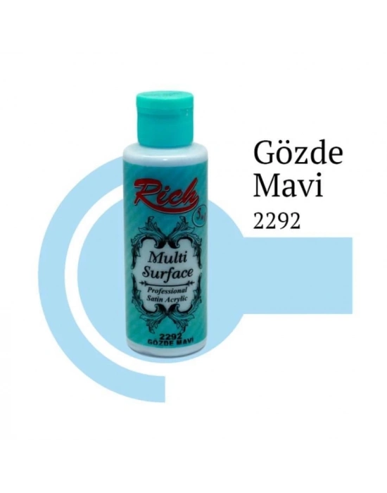® Rich Multi Surface 2292 Gözde Mavi Akrilik Boya 120 cc