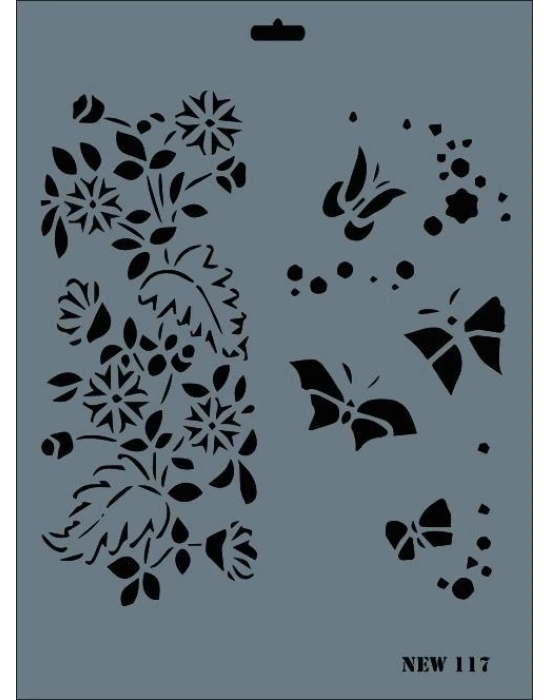 ® Rich New Seri N-117 Stencil 35x25 cm
