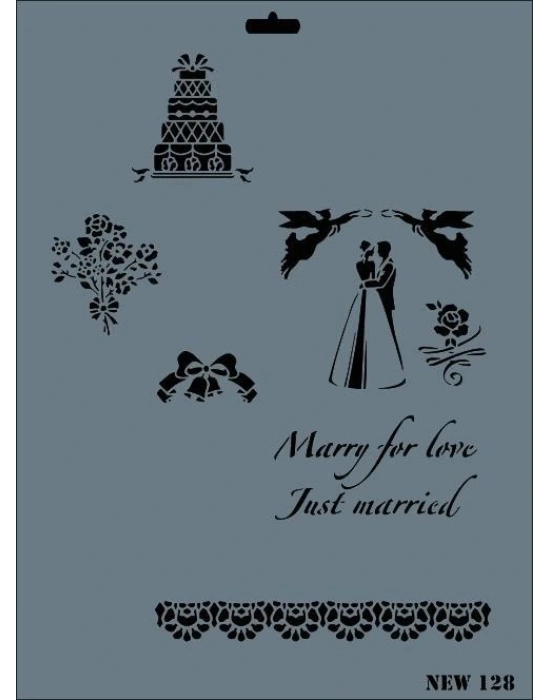 ® Rich New Seri N-128 Stencil 35x25 cm