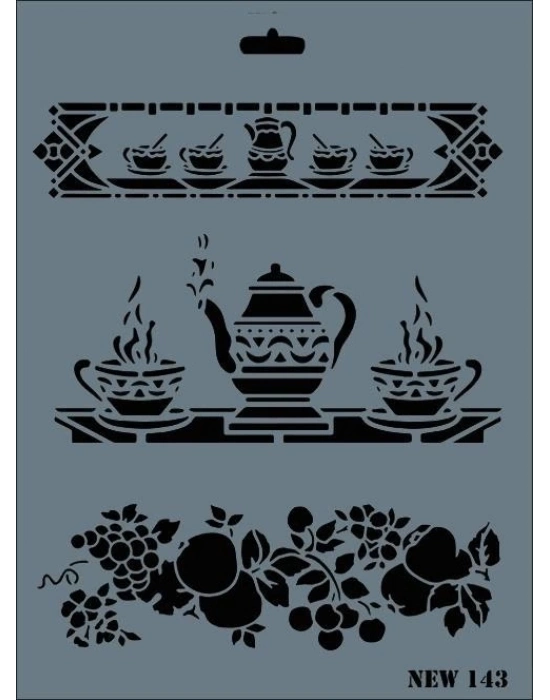 ® Rich New Seri N-143 Stencil 35x25 cm