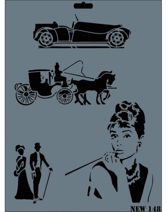 ® Rich New Seri N-148 Stencil 35x25 cm