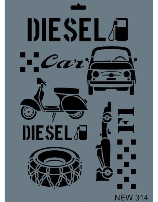 ® Rich New Seri N-314 Stencil 35x25 cm