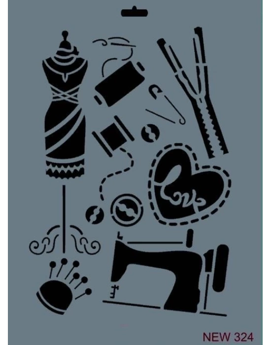 ® Rich New Seri N-324 Stencil 35x25 cm