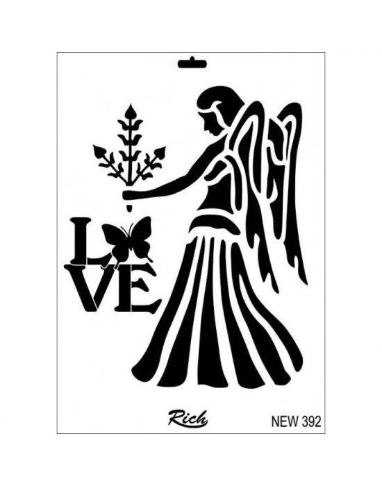 ® Rich New Seri N-392 Stencil 35x25 cm