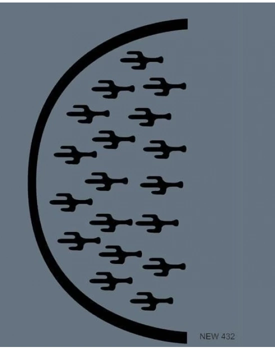 ® Rich New Seri N-432 Stencil 35x25 cm