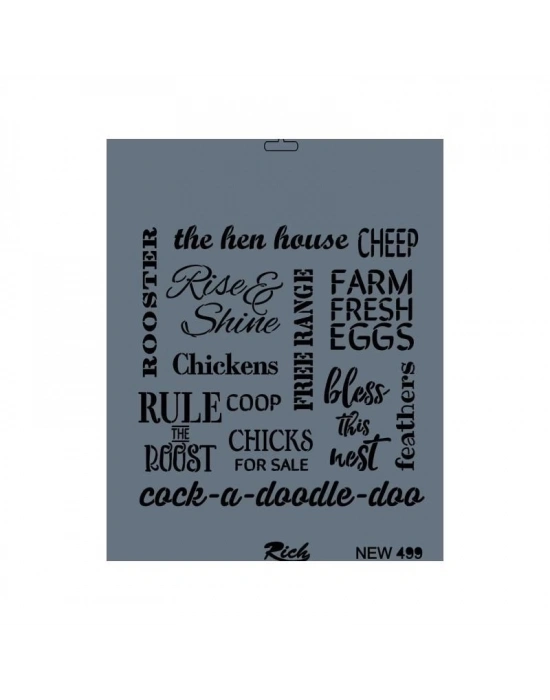 ® Rich New Seri N-499 Stencil 35x25 cm