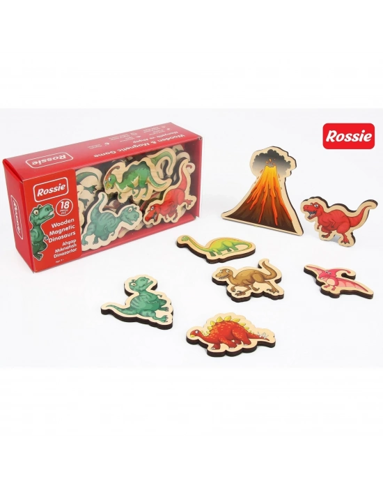 ÇOK SATAN Rossie Mıknatıslı Ahşap Dinozorlar