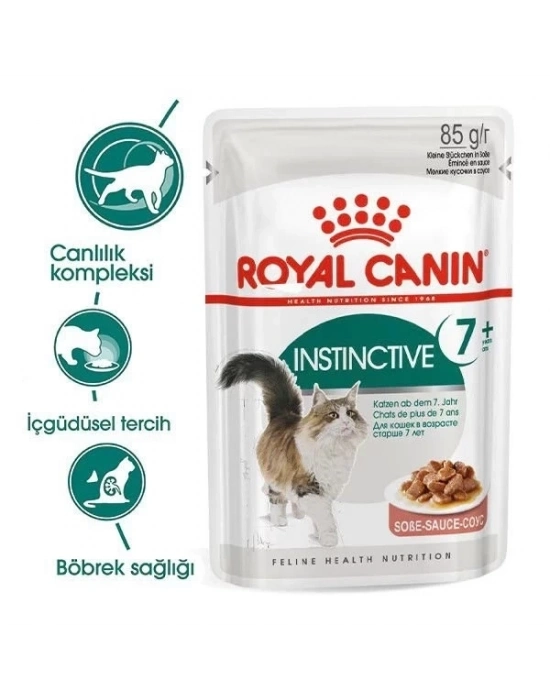 ÇOK SATAN Royal Canin İnstinctive +7 Pouch Yaşlı Konserve Kedi Maması 85 Gr
