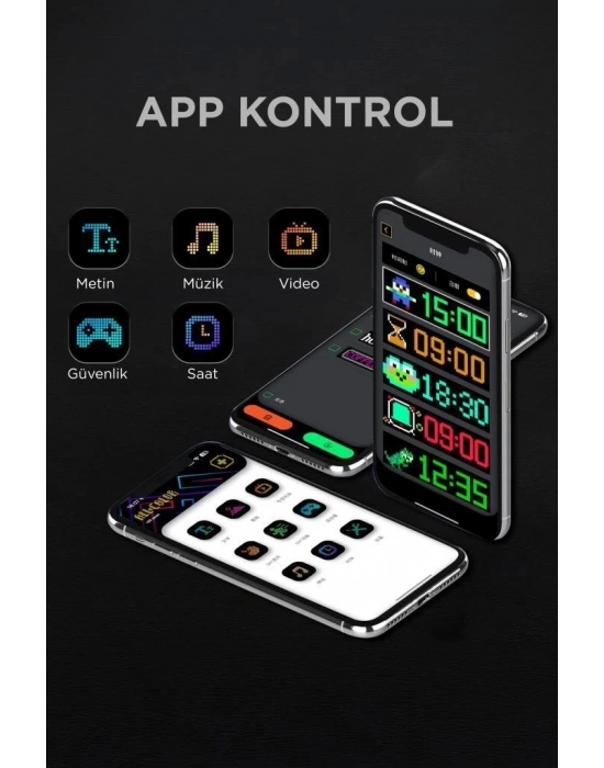 ÇOK SATAN Rp1259 Led Matrix Panel 16x96cm Telefon Kontrollü Kayar Led Animasyon Aydınlatma