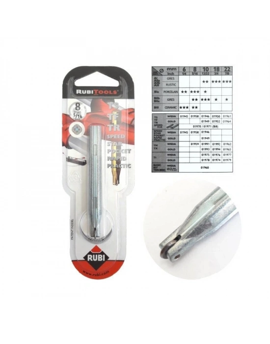 ® Rubi 8mm Seramik Kesme Elması 5/16 Elmas Uç