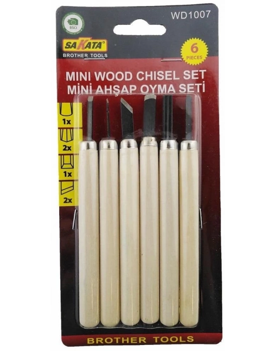 Sakata WD 1007 Ahşap Oyma Seti 6 Parça