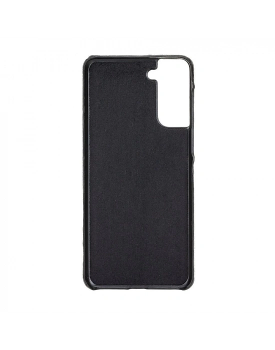 ÇOK SATAN Samsung Galaxy S21 Plus Uyumlu Deri Arka Kapak UJ RST1 Siyah