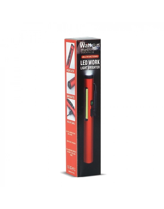 ÇOK SATAN Şarjlı Mıknatıslı Çalışma Lambası Cep Feneri  Wt-307-s