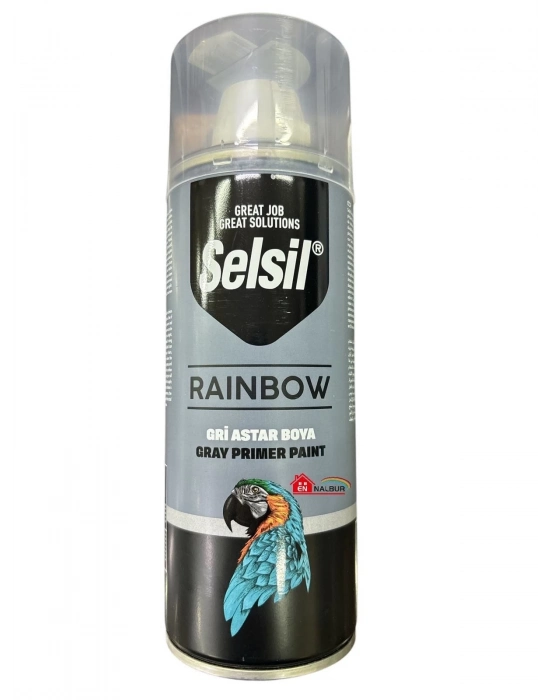 ® Selsil Rainbow Akrilik Sprey Astar 7042 Gri