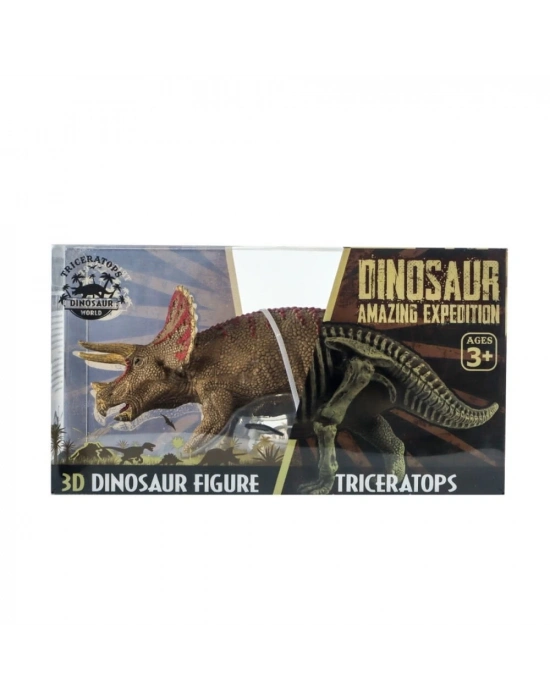 ÇOK SATAN Sert Plastik Dinozor Figürü Triceratops