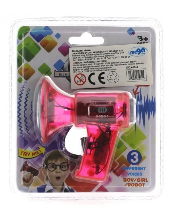 ÇOK SATAN Ses Değiştirici Mini Pembe Megafon