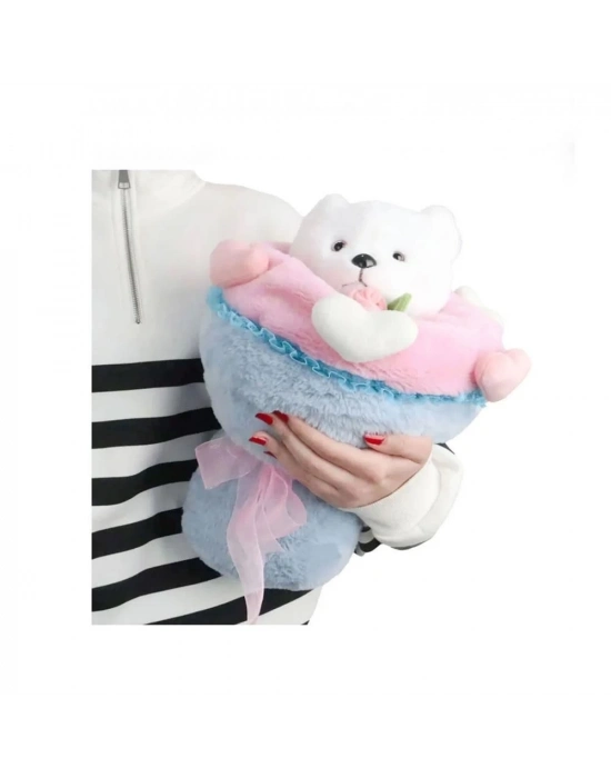 ÇOK SATAN Sevgi Buketi Peluş Ayıcıklı Peluş Çiçek Buketi 40 cm