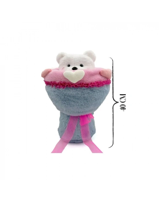 ÇOK SATAN Sevgi Buketi Peluş Ayıcıklı Peluş Çiçek Buketi 40 cm