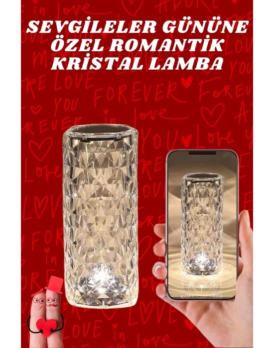 ÇOK SATAN Sevgililer Günü İçin Hediye Kristal Lamba Sevgiliye Hediye USB Şarjlı Gece Lambası