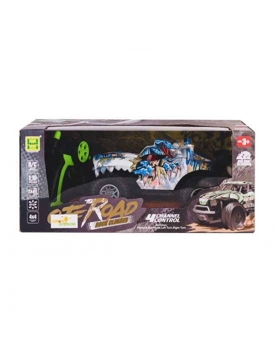 ÇOK SATAN SH091-503B Kumandalı Şarjlı Off Road Canavar Rock Climber 4x4 -Limon Oyuncak