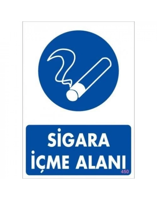 ® Sigara İçme Alanı Uyarı Levhassı 25x35 KOD: 450