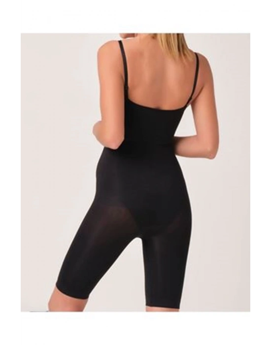 ÇOK SATAN Siyah Kadın Paçalı Boy Dikişsiz Korse - 751