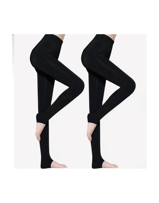 ÇOK SATAN Siyah Peluş Tayt Pt580-1