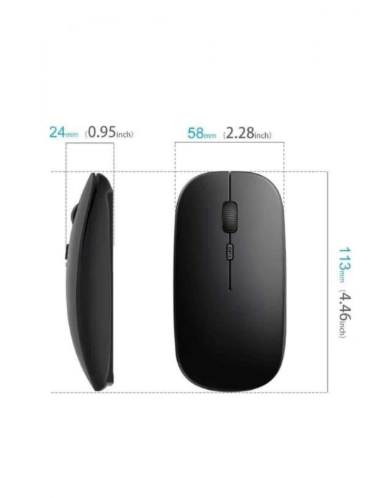 ÇOK SATAN Siyah Wireless Kablosuz Sessiz Mouse Bluetooth Bağlantılı