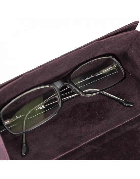 ÇOK SATAN Smart Glass Deri Gözlük Kılıfı TN6 Mor