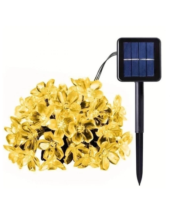 ÇOK SATAN Solar 5m 50 Led Papatya Gün Işığı 8 Fonksiyonlu