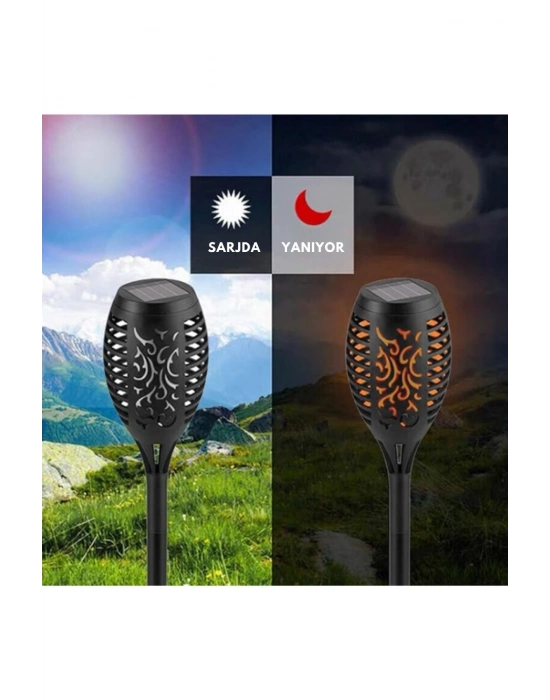 ÇOK SATAN Solar Alev Efektli Bahçe Lambası