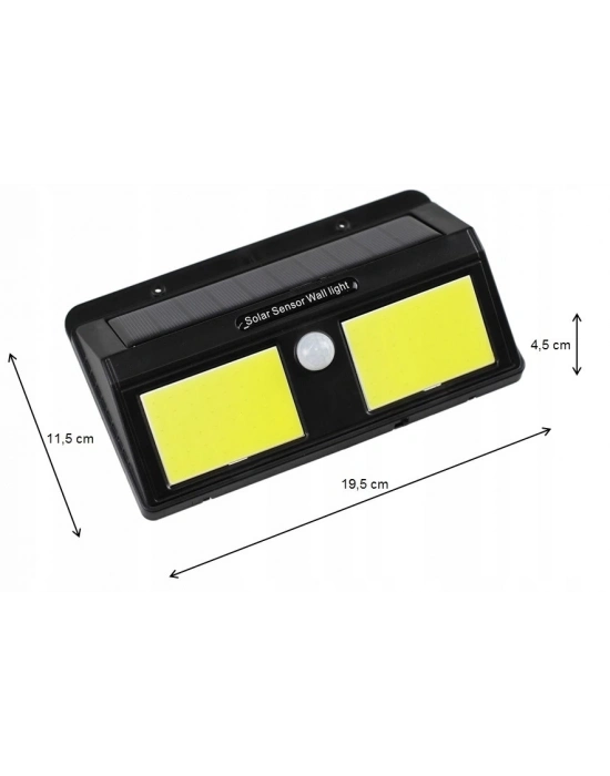 ÇOK SATAN Solar Güneş Enerjili Sensörlü 96 Cob Led Aplik Duvar Tipi Led Lamba