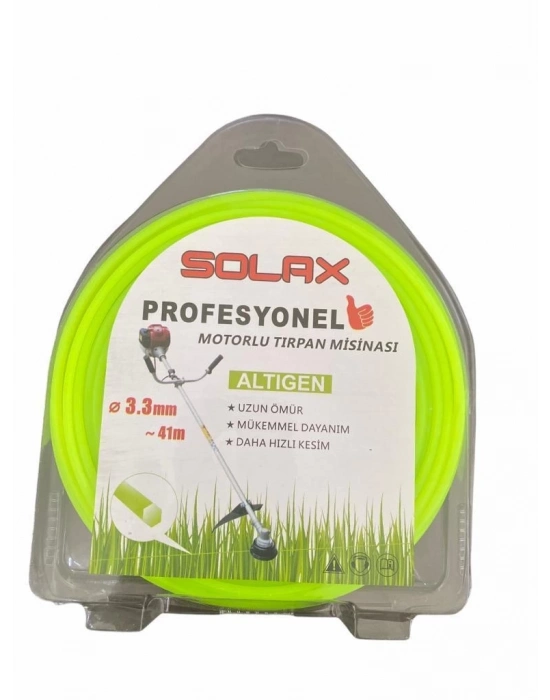 ® Solax Altıgen Tırpan Misinası 3,3 mm 41 Metre