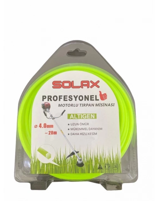 ® Solax Altıgen Tırpan Misinası 4 mm 28 Metre