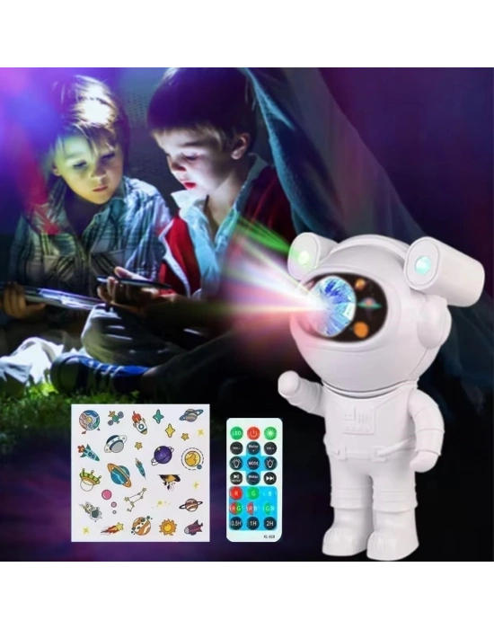 ÇOK SATAN Stickerlı ,Kumandalı ASTRONOT Model Gece Lambası