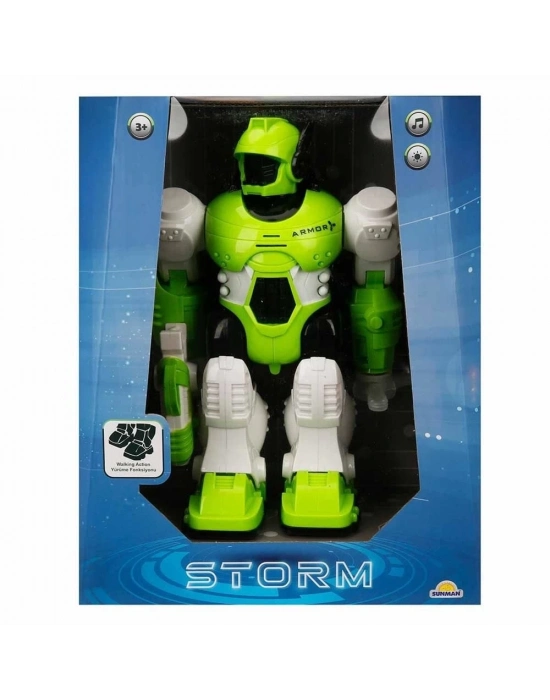 ÇOK SATAN Storm Brave Sesli ve Işıklı Yürüyen Robot 25 cm