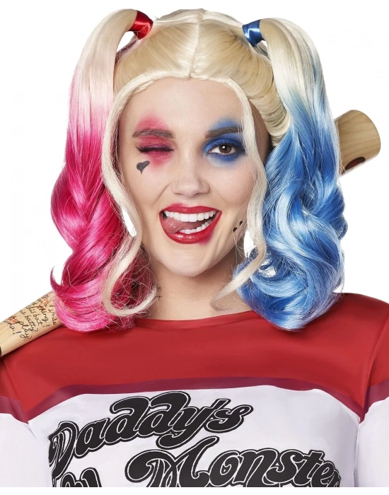 ÇOK SATAN Suicide Squad Harley Quinn Kostüm Peruk