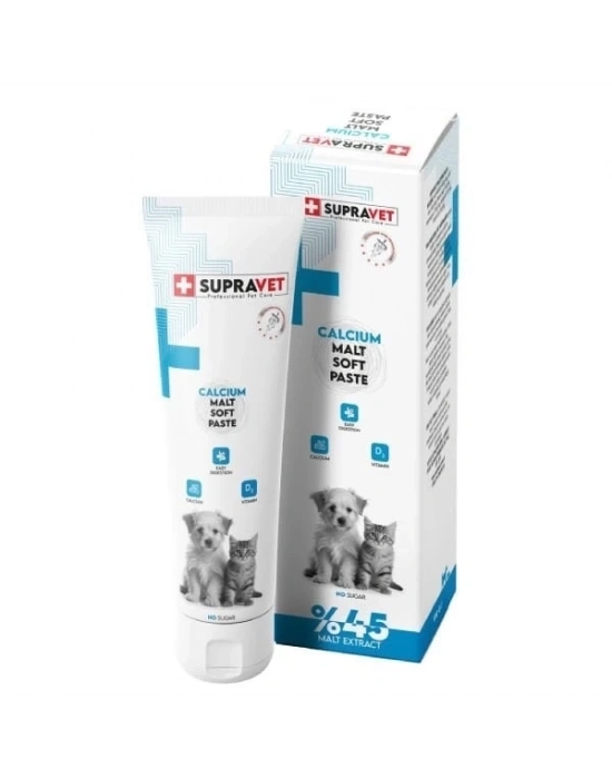 ÇOK SATAN Supravet Calcium Kedi ve Köpekler için Kalsiyum Malt Paste 100 Gr