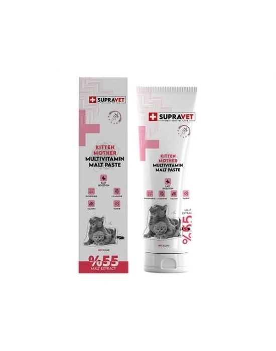 ÇOK SATAN Supravet Kitten & Mother Multivitamin Malt Paste Kedi Macunu 100 Gr