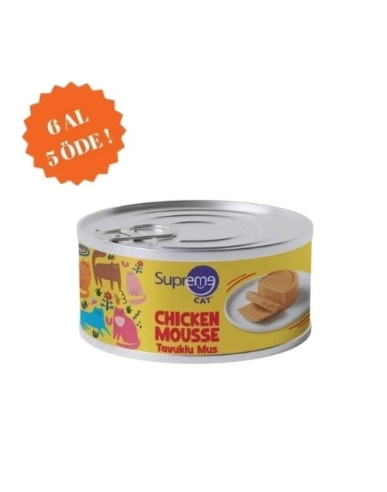ÇOK SATAN Supreme Cat Püre Tavuklu Yetişkin Konserve Kedi Maması 510 Gr 6 Al 5 Öde