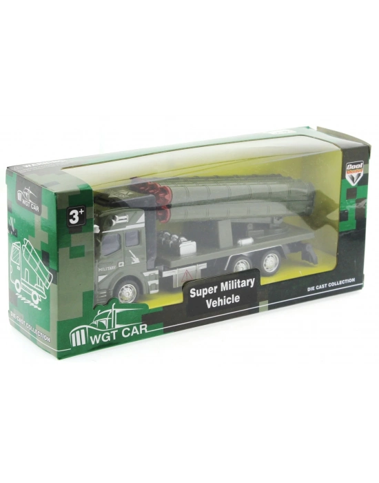 ÇOK SATAN Sürtmeli Die Cast Metal Roketatar Rampalı Askeri Kamyon