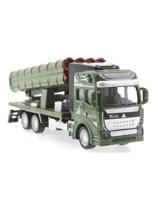 ÇOK SATAN Sürtmeli Die Cast Metal Roketatar Rampalı Askeri Kamyon