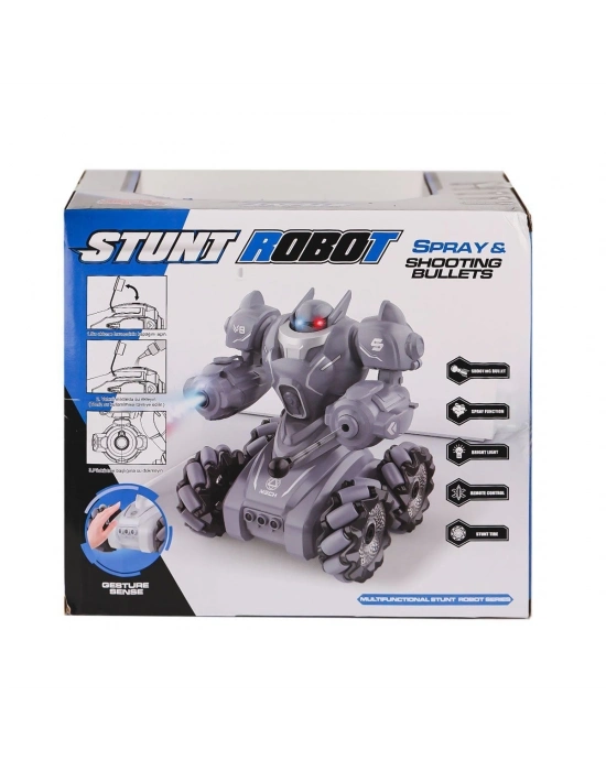 ÇOK SATAN SYR-666-861 Kumandalı Şarjlı Işıklı Roket ve Buhar Atan Robot Araba -Vardem Oyuncak