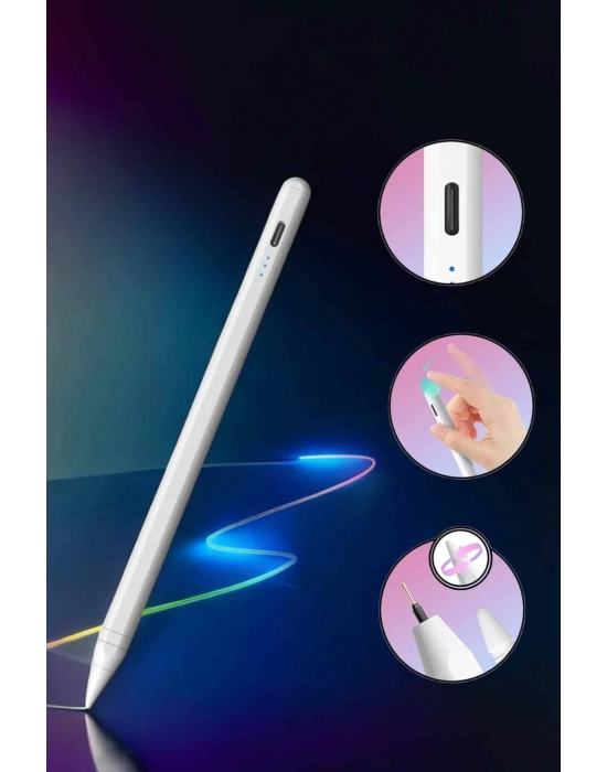 ÇOK SATAN Tablet Kalemi Stylus Pen Dokunmatik Kalem Android Ve İOS Uyumlu Şarjlı