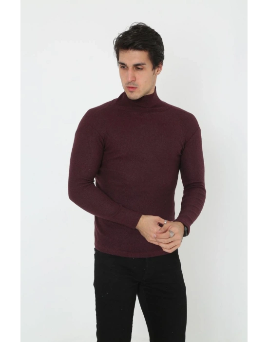 Tam Boğazlı Fitilli Likrali Koşkorse Badi - Bordo