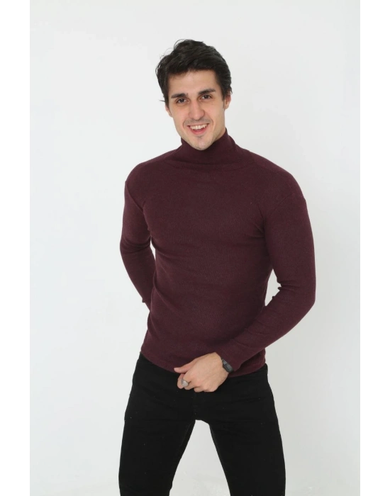 Tam Boğazlı Fitilli Likrali Koşkorse Badi - Bordo