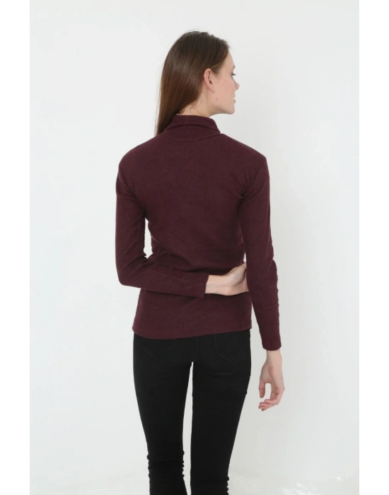 Tam Boğazlı Fitilli Likrali Koşkorse Badi - Bordo